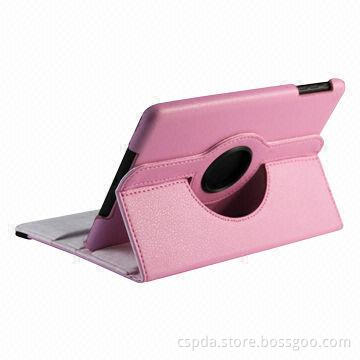 Rotating Leather Case for Amazon Kindle Fire HD 2, Pink Color, OEM and ODM Orders Welcomed